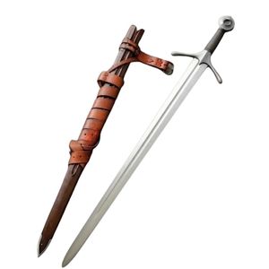 Cuchillo de hoja fija forjado a mano, funcional y listo para la batalla, de acero de Damasco, DIY OEM, espada ancha medieval de caballero, cimitarra ninja - Product Image 6