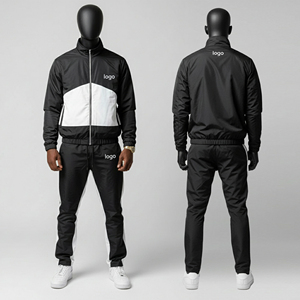 Oem <b>Mens</b> Custom Logo Lapel Zip 100% Cotton Breathable Anti-Bacterial Quick Dry Plus Size Winter Cut-Out Stand Collar Silk Topabl - Product Image 1