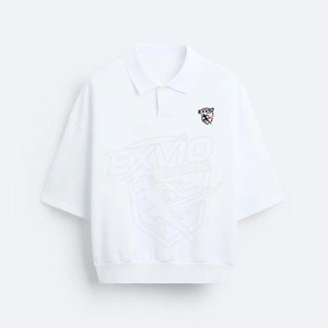 บริการออกแบบเสื้อโปโลโอเวอร์ไซส์ OEM พร้อมโลโก้ของคุณเอง เสื้อโปโลโอเวอร์ไซส์ผู้ชายสีตามสั่ง - Product Image 6