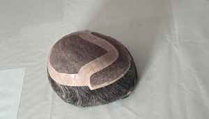 Peluca de Cabello Remy Chino Mono Front Lace Taz de Calidad Premium con Trama Única y Estilos de Ondas Profundas Naturales - Product Image 3