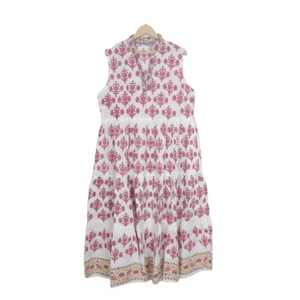 Robe tunique d'été pour femmes, longueur midi, style moderne, tendance coréenne, imprimé floral indien, écologique, en coton - Product Image 1