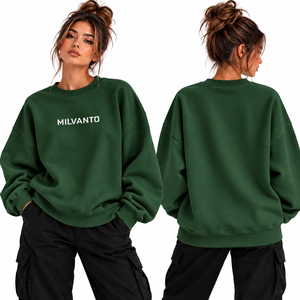 Sudadera Rosa Personalizada para Mujer, 100% Algodón Premium, Hombros Caídos, Corte Holgado, Cuello Redondo - Product Image 6