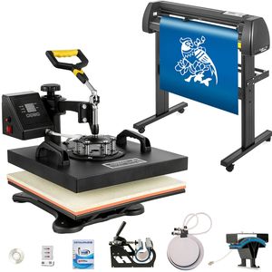 Pressa a Caldo Digitale a Conchiglia 15x15 Pollici con Taglierina per Vinile 28 Pollici, Kit Software e Piastra per Letterpress per T-Shirt 110V - Product Image 1