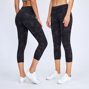 Gran oferta, mallas de Yoga de compresión de punto para mujer de alta calidad, bolsillos transpirables antibacterianos, logotipo personalizado, cintura media, nuevo - Product Image 3