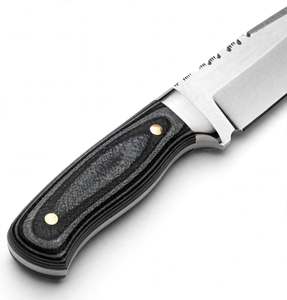 Herramienta Compacta Artesanal de Acero Inoxidable Satinado con Mango de Micarta Negra, Pieza Ejecutiva de Exhibición - Product Image 5