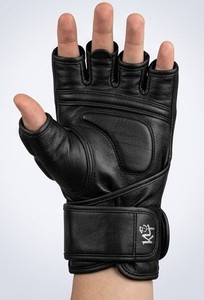 Gants de boxe demi-doigts en cuir PU respirants pour entraînement et sparring MMA, Muay Thai, Kickboxing toutes saisons KLTW INT'L KL-MMA-001 - Product Image 3
