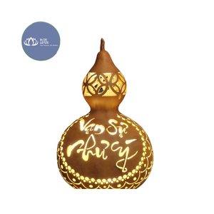 AVAILABLE Traditional Dried <b>Gourd</b> <b>Bottle</b> – Sustainable Natural Artware for Tabletop & Garden Accent - Product Image 1