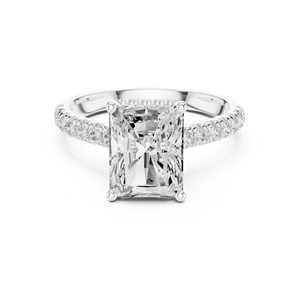Anillo de Compromiso de Diamante Redondo de Corte Radiante en Oro Amarillo con Diamantes Laterales Cultivados en Laboratorio, Certificado GIA, Joyería Clásica para Mujer - Product Image 2