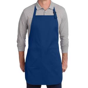 Tablier en coton avec poche avant, lavable en machine, pour une utilisation quotidienne en cuisine, style simple, couleur gris foncé - Product Image 6