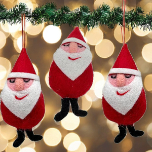 Adornos navideños al por mayor Felt Santa Ornament - Product Image 2