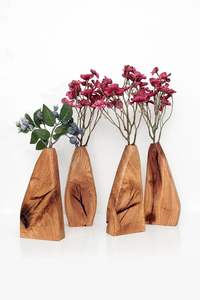 Vase à fleurs en bois de qualité supérieure, best-seller, fabriqué à partir de bois massif naturel pour une décoration élégante de la maison, du salon et du bureau - Product Image 2