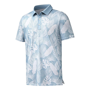 Polo de Manga Corta con Estampado Geométrico Rojo para Hombre, de Secado Rápido, Tejido de Punto, Corte Casual - Product Image 4
