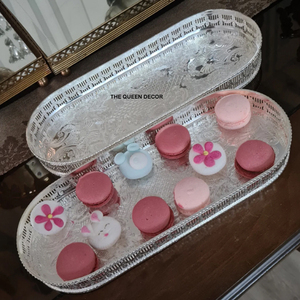 Plateau de service rond en marbre avec bordure plaquée or, design élégant, parfait pour les boissons, prix abordable, qualité exclusive. - Product Image 2