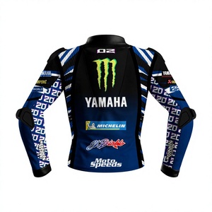 Blouson de moto en cuir Fabio Quartararo MotoCP pour homme 2026 avec protection dorsale homologuée CE - Product Image 2