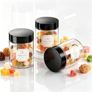 Clear 300ml PET Straight-Sided Round Jar 10oz Food Grade Screw Top Custom Color <b>Candy</b> Nuts for Storage Packaging Wholesale - Product Image 6