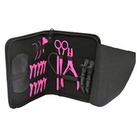 Kit d'outils professionnels en acier inoxydable pour extensions capillaires, outil de pressage de cheveux, pince à fermeture de perles à pointe plate, pince crocodile pour cheveux
