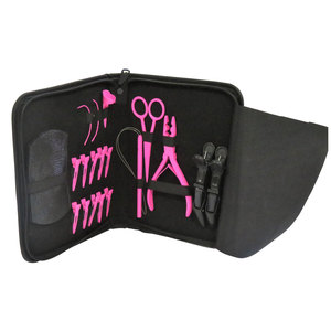 Hair <b>Extension</b> Tools Kit with Hair Pressing Tool Flat Tip <b>Bead</b> Closing Plier Hair Gripper Crocodile Clips Small Scissors - Product Image 2