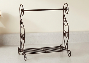 Traditional Heart Shape Free Standing Iron Tissue <b>Paper</b> Roll Holder For Stylish <b>Kitchen</b> Use Book Use And Towel Dispensing - Product Image 3