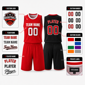 Good Quality Customized Logo Summer Basketball Quick Drying Moisture-Wicking Sports Fashion Sleeveless Unisex Reversible Jersey - Product Image 3