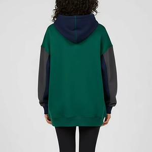 Custom Made 100% Cotton Ladies Pullover Hoodies Heavy Weight 400GSM Baggy Fit Custom DTF Printed Logo Streetwear <b>3</b> Tone OEM ODM - Product Image 3