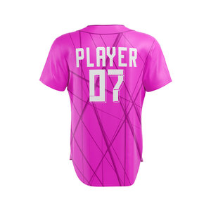 Customized Women's Button Closure Breathable <b>Baseball</b> Jerseys Plus Size Custom Front Logo Silk Screen Printed 100% Polyester - Product Image 6