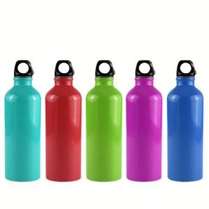 Bouteilles d'eau en aluminium promotionnelles pour vélo avec logo personnalisé, 500 ml et 750 ml, avec couvercle en métal et mousqueton pour le camping - Product Image 3