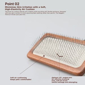 Cepillo de madera para eliminar pelo de mascotas, cepillo de aseo para mascotas, peine de aseo, peine duradero para mascotas, peine para gatos - Product Image 2