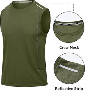 Débardeurs Homme Personnalisés à Col Rond Respirants Coupe Musclée Unie 100% Coton pour Entraînement et Gym – Prix Usine - Product Image 3