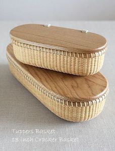 Oval Rattan Food Storage Basket 13 Inch Handcrafted Stackable <b>Kitchen</b> Container Eco-Friendly Modern Multifunction - Product Image 1