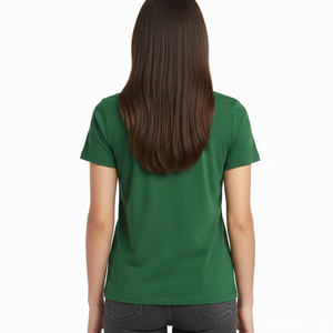 Camiseta Deportiva de Alta Calidad para Mujer, Polialgodón Elástico Transpirable, Manga Corta, Cuello Redondo, OEM, Calidad Superior - Product Image 2