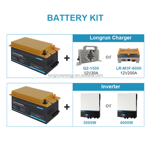 Support de stockage d'énergie pour la maison 4 unités de connexion <span class=keywords><strong>en</strong></span> <span class=keywords><strong>série</strong></span> <span class=keywords><strong>ou</strong></span> <span class=keywords><strong>batterie</strong></span> 16Uint <span class=keywords><strong>parallèle</strong></span> 12V 230Ah au lithium LiFePO4 pour camping-car bateaux chariot élévateur - Product Image 3