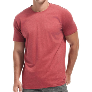 T-shirt Homme Vert Menthe Sauge Heather Coupe Slim Manches Courtes Col Rond Doux Uni Décontracté Coton Vente en Gros - Product Image 4