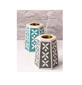 Brûleur d'encens en os incrusté, brûleur de Bakhoor, décoration d'intérieur - Product Image 5
