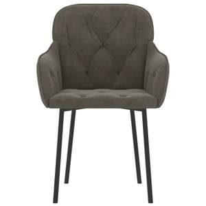 2 sillas de comedor de terciopelo gris oscuro - Product Image 4