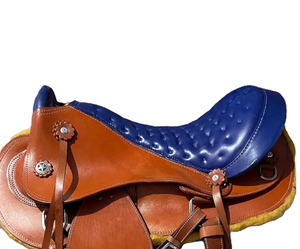 Selle d'équitation de qualité supérieure, fabriquée avec les meilleurs matériaux, cuir véritable, meilleure vente, selle western pour cheval 100% cuir véritable - Product Image 3