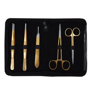 Medical Science Training <b>Kit</b> With Stainless Steel & Leather Case Surgical <b>Suture</b> Practice for Students Teach Premium Materials - Product Image 2