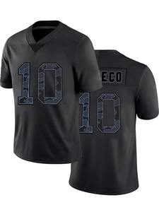 Camiseta de Fútbol Americano para Hombre, Uniforme de Rugby con Letras Bordadas, Camisetas Reflectantes de Edición Limitada, Ropa Masculina - Product Image 5