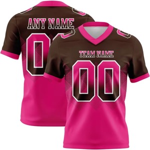 Venta Directa de Fábrica, Jersey de Fútbol Americano para Hombre, Ropa Deportiva y de Entrenamiento, Manga Corta, Transpirable, Talla Grande, 100% Poliéster - Product Image 1