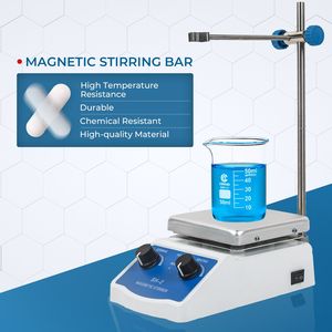 Agitatore Magnetico da Laboratorio 2000ml con Piastra Riscaldante, Velocità Regolabile 100-1600rpm, 200°C - Product Image 5