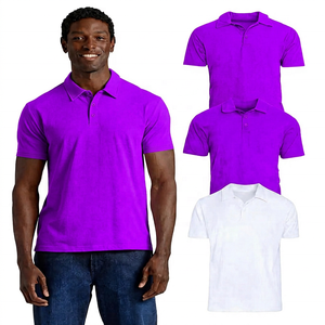 Polo à manches courtes pour homme, couleur unie, tissu Oxford en coton, respirant, vêtements décontractés, coupe classique, blanc, marine, noir - Product Image 4