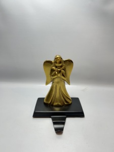 Wholesale Aluminium Praying Angel Christmas <b>Stocking</b> Holder Heavy Duty Fireplace Mantle <b>Hanger</b> Hook Festive Holiday Decoration - Product Image 2
