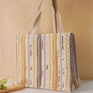 Women's Boho Embroidered Tote Bag with Pearl <b>Beaded</b> Shoulder bag by whimsy <b>Art</b> Craft - Product Image 4