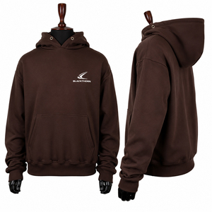 Sudadera con Capucha para Hombre Blackthorn, 100% Algodón, Felpa, Informal, Otoñal, con Bolsillo Delantero, Corte Regular - Product Image 1