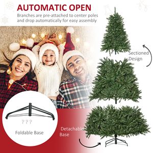 Albero di Natale Artificiale Douglas Fir Pre-Illuminato da 2,1 m con 700 Luci LED Bianco Caldo e 2154 Punte Realistiche - Product Image 6