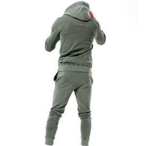 Survêtement Homme Personnalisé en Gros, Effet Délavé à l'Acide, Séchage Rapide, 100% Coton, Sweat à Capuche et Pantalon de Survêtement Effet Délavé à l'Acide, Saison Hiver - Product Image 2