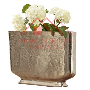 Vaisselle En Aluminium Fleur Vase Décor À La Maison En Aluminium Coulé Nickel Placage Planteur pour Vaisselle Utiliser Vase Décoratif - Product Image 1