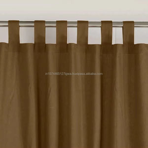 Organic Cotton Hand Made Dye Print Eco-Friendly Boho Window <b>Curtain</b> Panel Set 2pcs Rod Pocket All-Season <b>Light</b> Filtering Drapes - Product Image 2