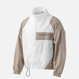 OEM Lightweight Color Block Windbreaker <b>Jacket</b> Low MOQ Urban Stylish Quarter Zip <b>Track</b> <b>Jacket</b> Bulk Windproof Anorak Tracksuit - Product Image 6