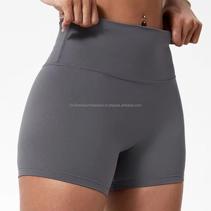Shorts de Yoga de Cintura Alta para Mujer, Cintura Elástica, Material de Spandex y Poliéster, Material de Alta Calidad, Diseño Personalizado - Product Image 5