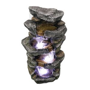 Fontaine d'eau en polyrésine de 40 pouces pour l'extérieur avec lumières LED pour embellir votre jardin ou votre terrasse - Product Image 5